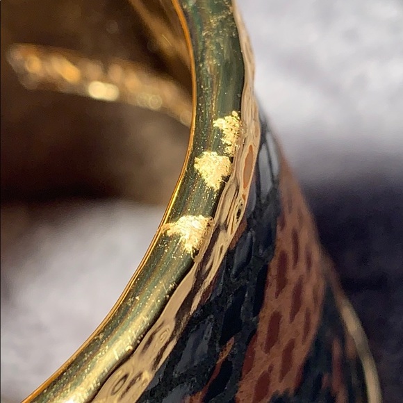 Gold with Leopard Print Cuff - Picture 10 of 10